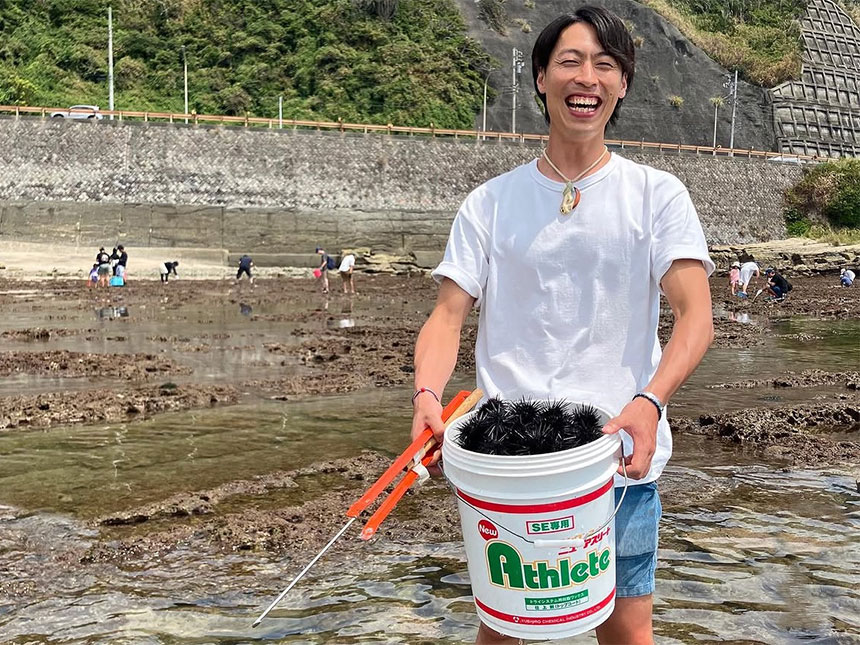 ウニ採捕にも毎年参加のNAOYUKIさん
