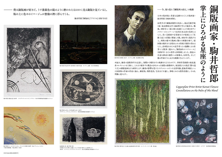 銅版画家・駒井哲郎 掌上にひろがる星座のように<br>神奈川県立近代美術館 葉山<br>2026年9月12日（土）～11月15日（日）
